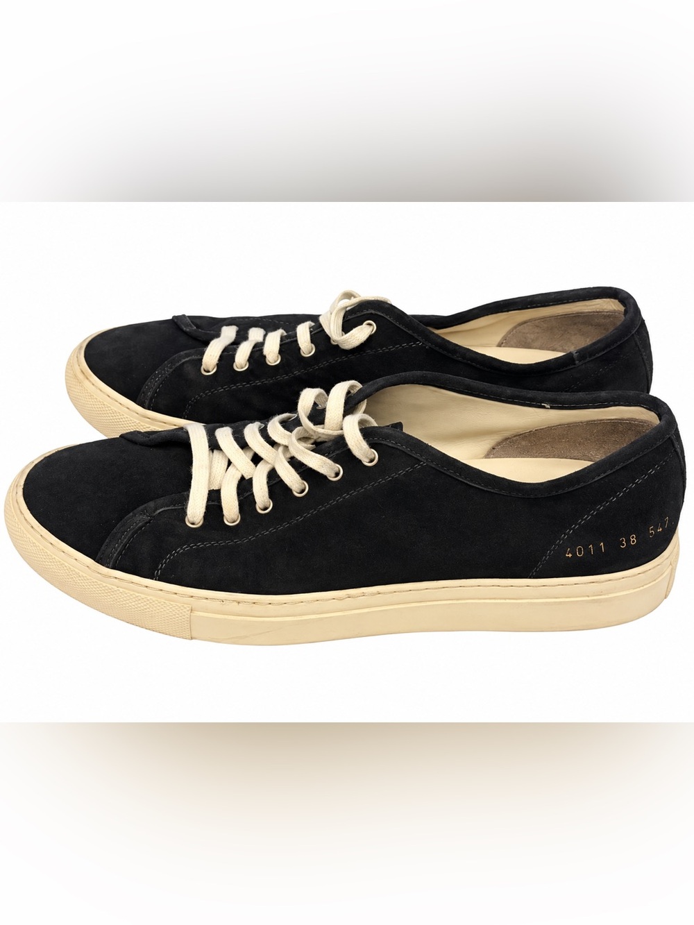 Common Projects Woman Achilles Low Suede Sneakers Dark Grey Size 38 US 8